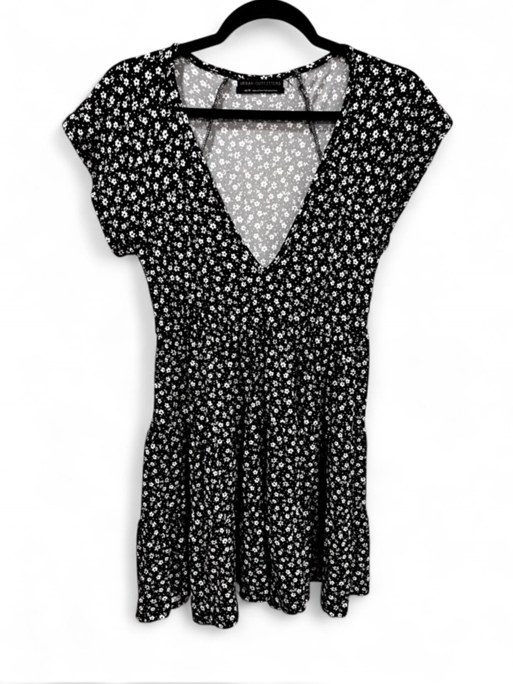 Urban Outfitters Black Floral Mini Dress